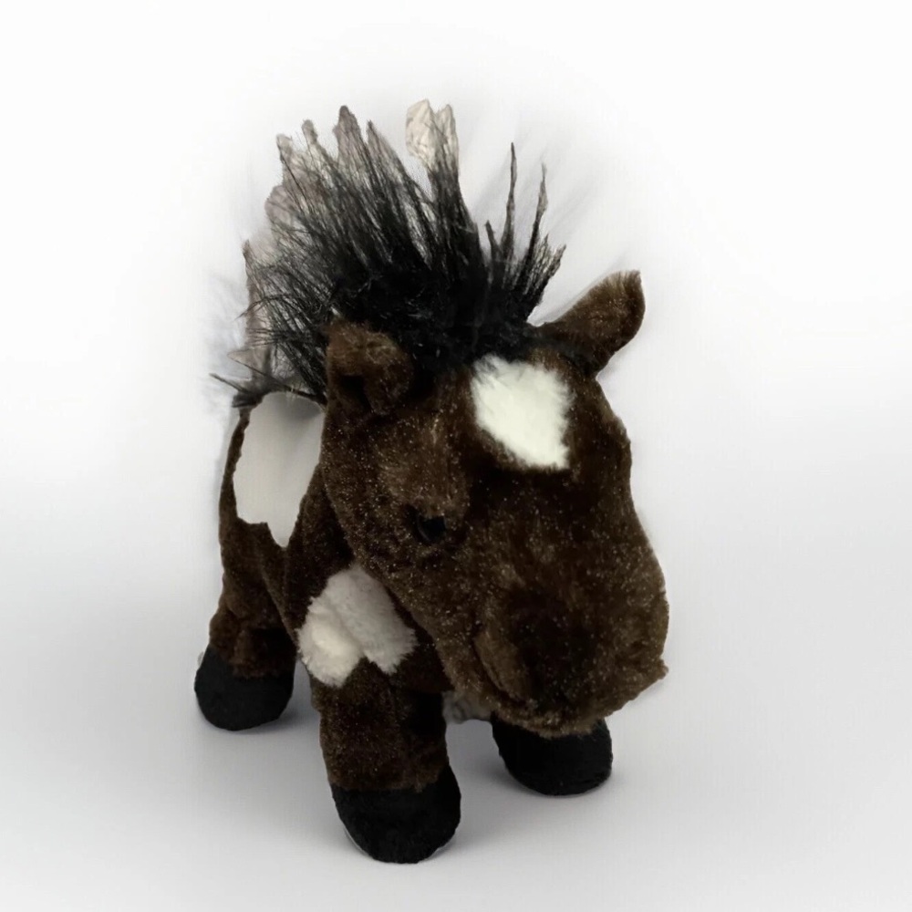 Webkinz Ganz Pinto the Brown and White Horse Plush Stuffed Animal No Code HM147